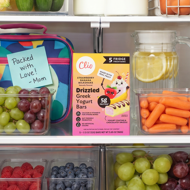Refrigerated Greek Yogurt Bars - Drizzled 5 Pack - Strawberry Banana Milkshake