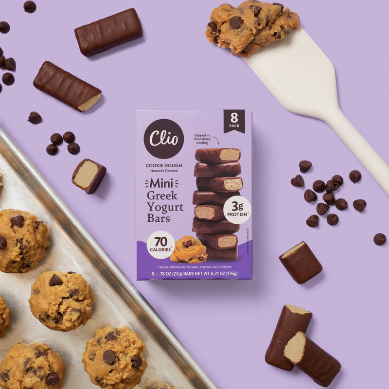 Refrigerated Greek Yogurt Bars - Mini Size 8 Pack - Cookie Dough