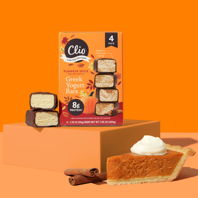 Refrigerated Greek Yogurt Bars - Full Size 4 Pack - Pumpkin Spice