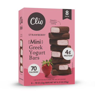 Refrigerated Greek Yogurt Bars - Mini Size 8 Pack - Strawberry